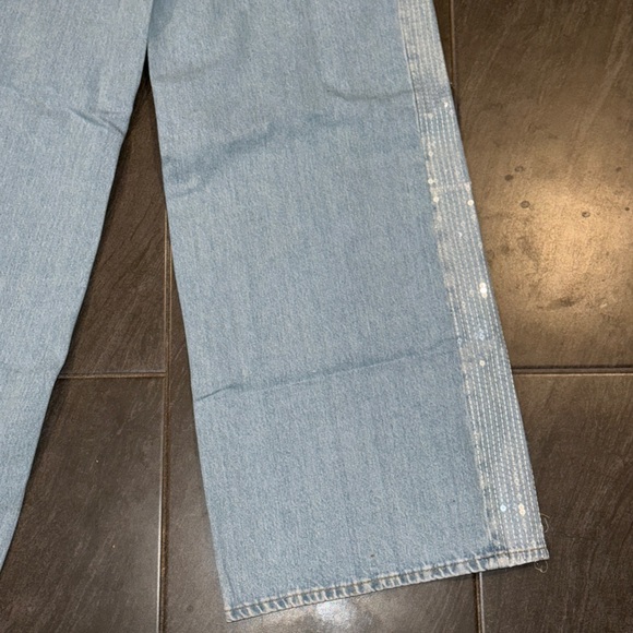 Anthropologies Pilcro Sequin Skater High-Rise Wide-Leg Jeans - Picture 13 of 14